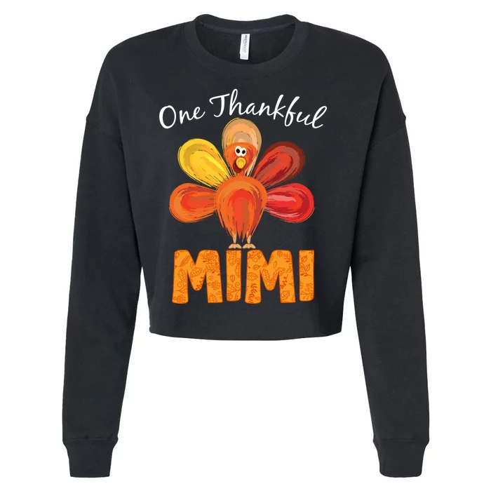 Turkey One Thankful Mimi Cropped Pullover Crew