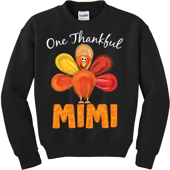 Turkey One Thankful Mimi Kids Sweatshirt