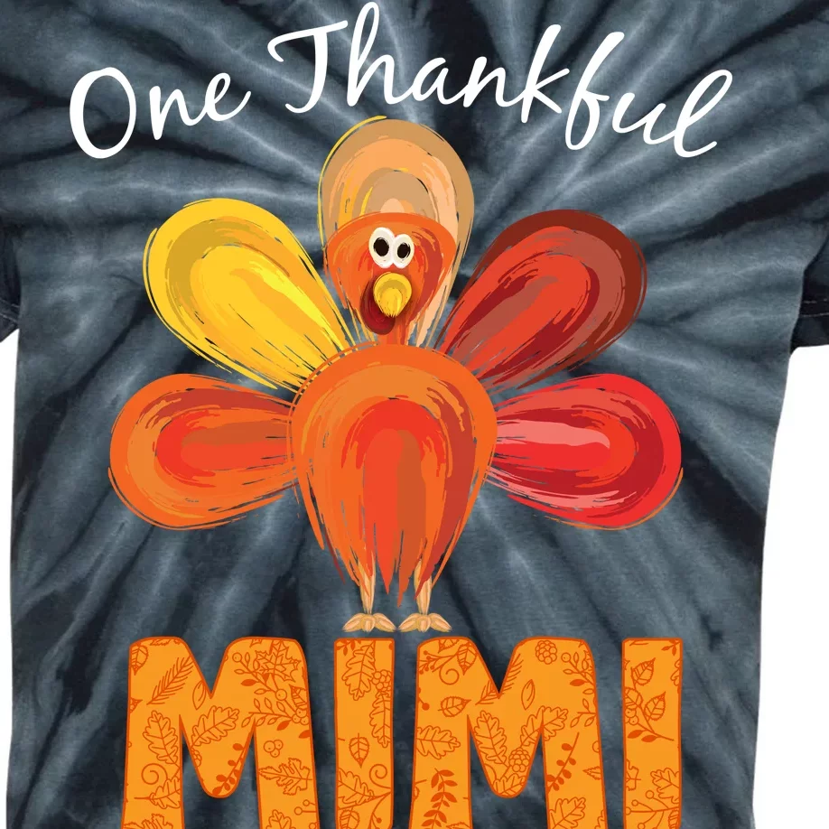 Turkey One Thankful Mimi Kids Tie-Dye T-Shirt