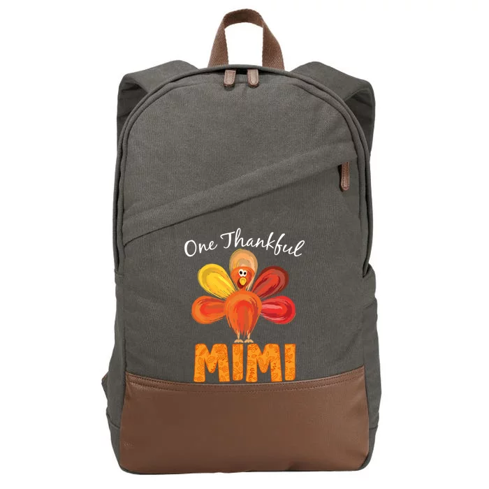 Turkey One Thankful Mimi Cotton Canvas Backpack