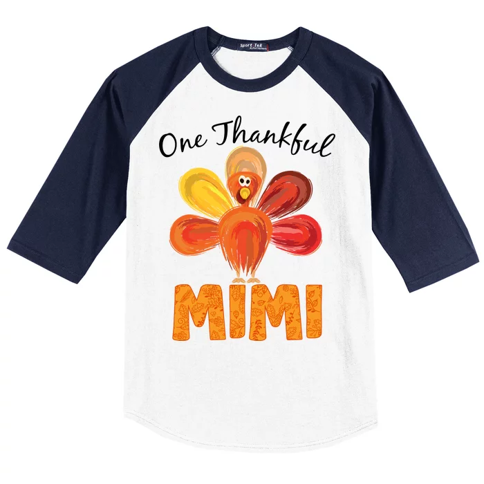 Turkey One Thankful Mimi Baseball Sleeve Shirt