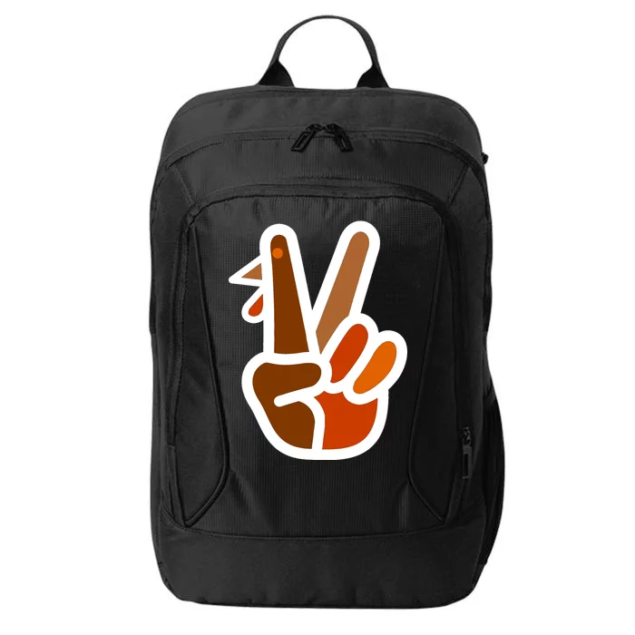 Turkey Peace Sign Hand City Backpack