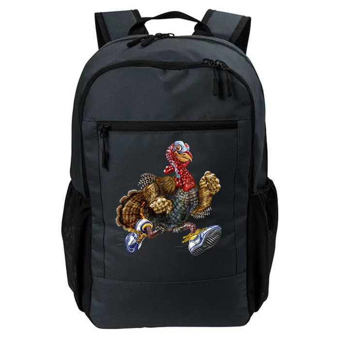 Turkey Running In Action Thanksgiving Daily Commute Backpack