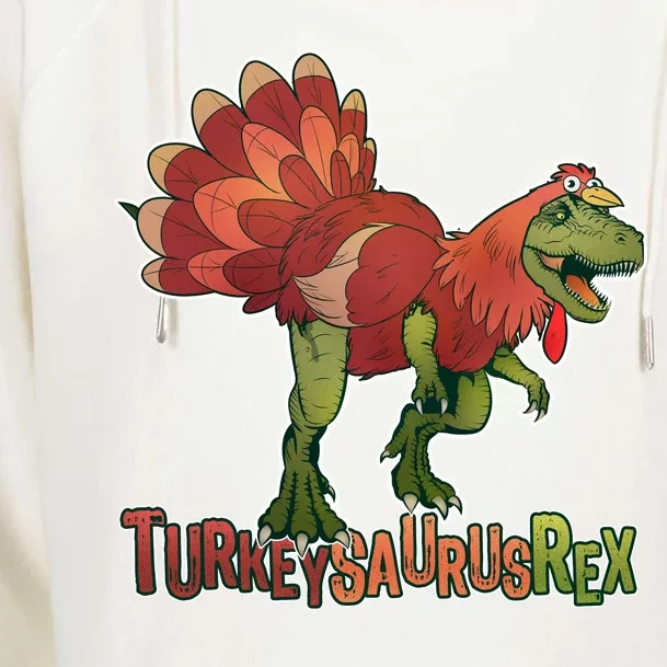 Turkeysaurus Rex Costume Womens Funnel Neck Pullover Hood