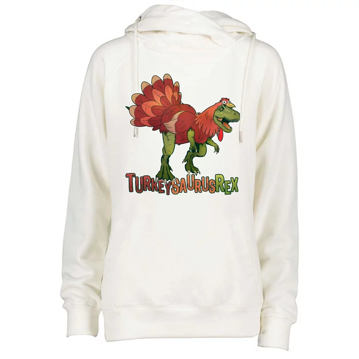 Turkeysaurus Rex Costume Womens Funnel Neck Pullover Hood