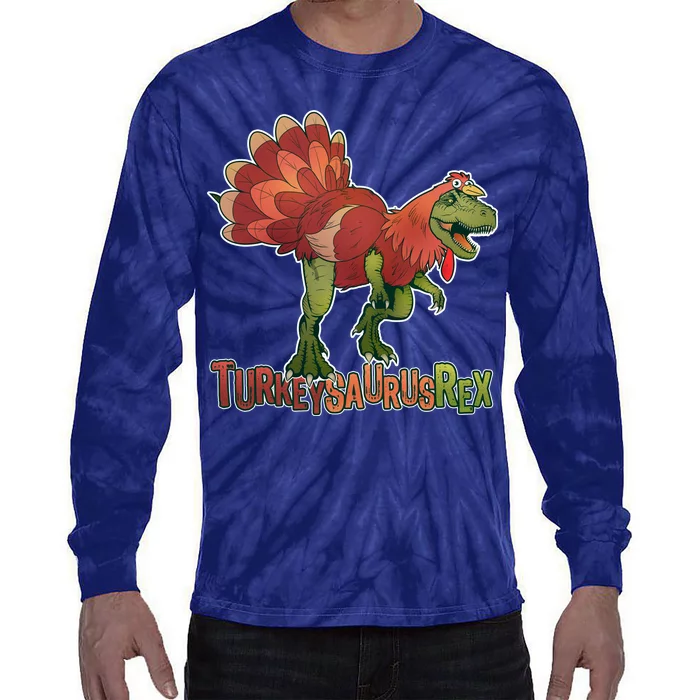 Turkeysaurus Rex Costume Tie-Dye Long Sleeve Shirt