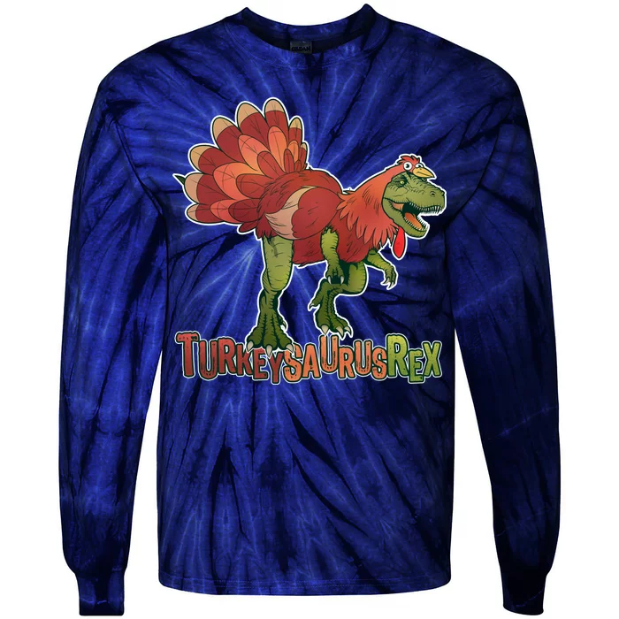 Turkeysaurus Rex Costume Tie-Dye Long Sleeve Shirt