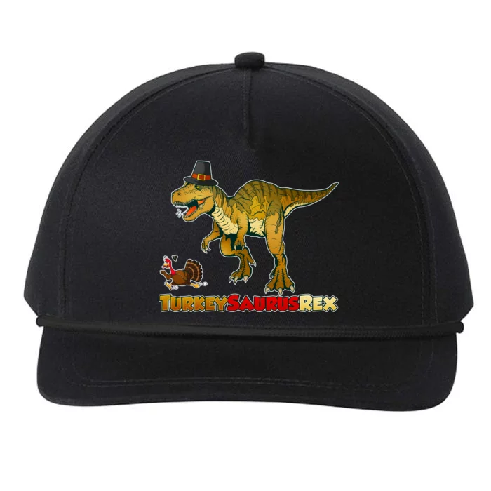 Turkeysaurus Rex T-Rex Thanksgiving Snapback Five-Panel Rope Hat