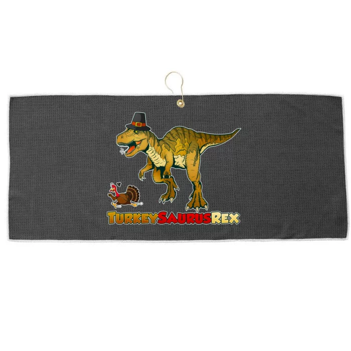 Turkeysaurus Rex T-Rex Thanksgiving Large Microfiber Waffle Golf Towel