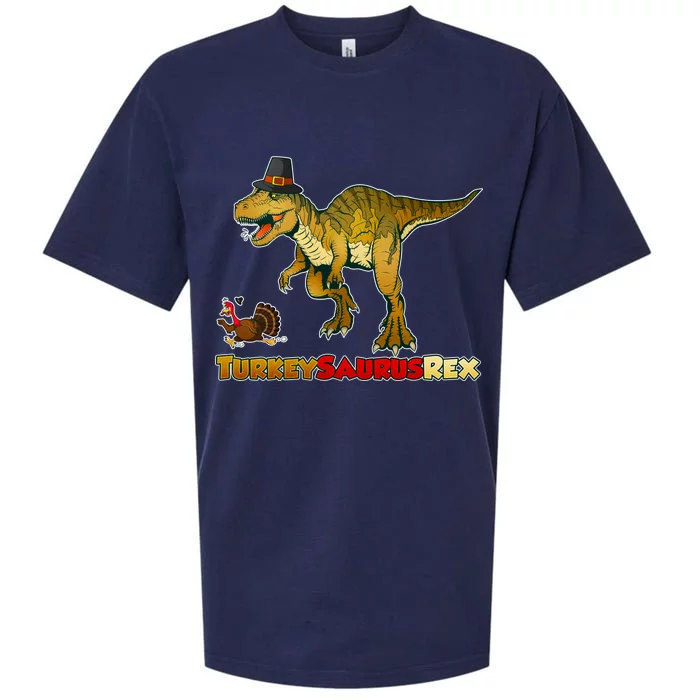 Turkeysaurus Rex T-Rex Thanksgiving Sueded Cloud Jersey T-Shirt