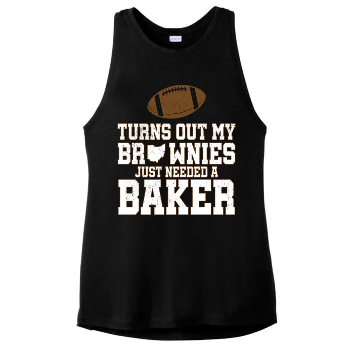 Turns Out My Brownies Just Needed A Baker Ladies Tri-Blend Wicking Tank