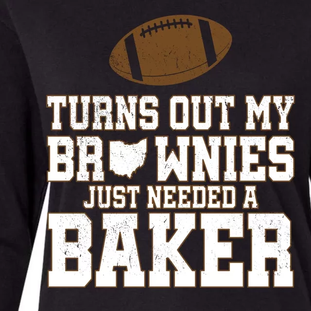 Turns Out My Brownies Just Needed A Baker Womens Cotton Relaxed Long Sleeve T-Shirt