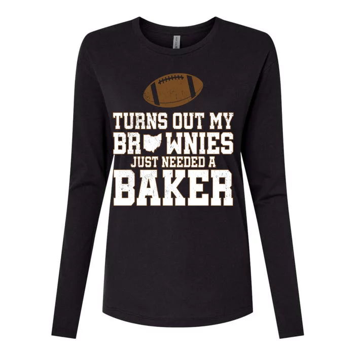 Turns Out My Brownies Just Needed A Baker Womens Cotton Relaxed Long Sleeve T-Shirt