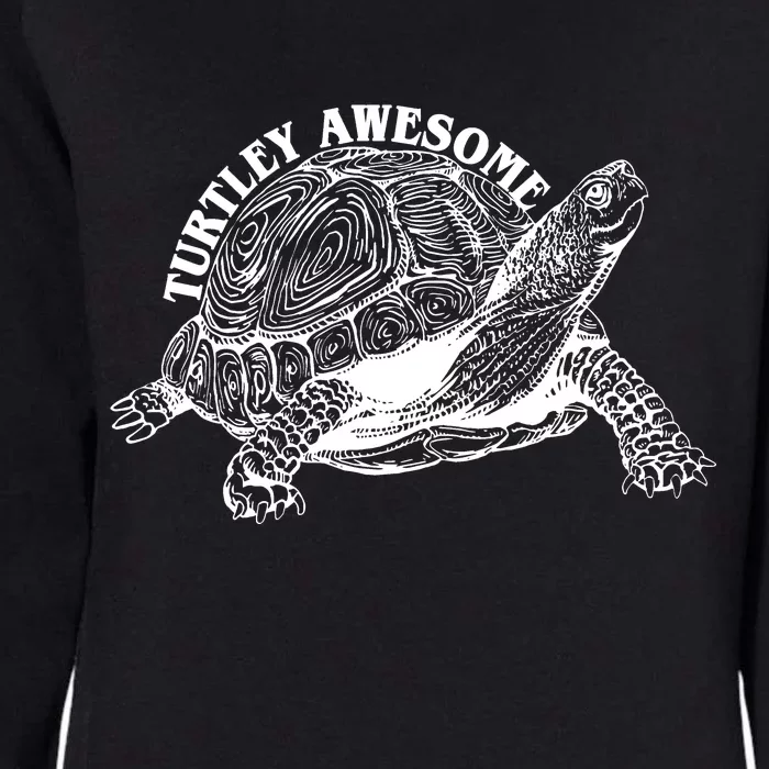 Turtley Awesome Cute Funny Turtle Meme Womens California Wash Sweatshirt