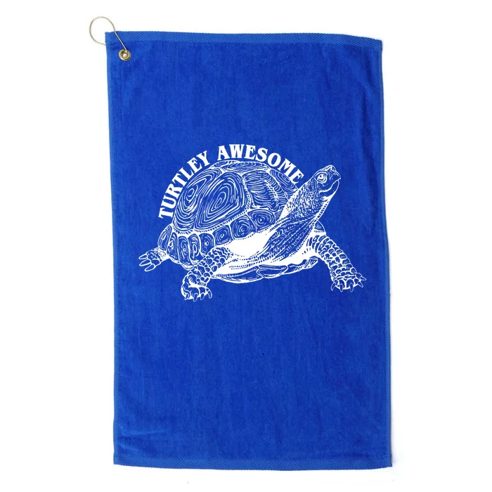 Turtley Awesome Cute Funny Turtle Meme Platinum Collection Golf Towel