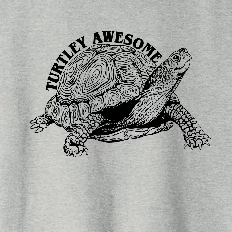 Turtley Awesome Cute Funny Turtle Meme Women's Crop Top Tee