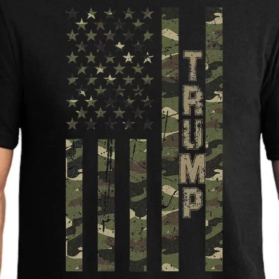 Trump United States Distressed Camo Us Flag Pajama Set