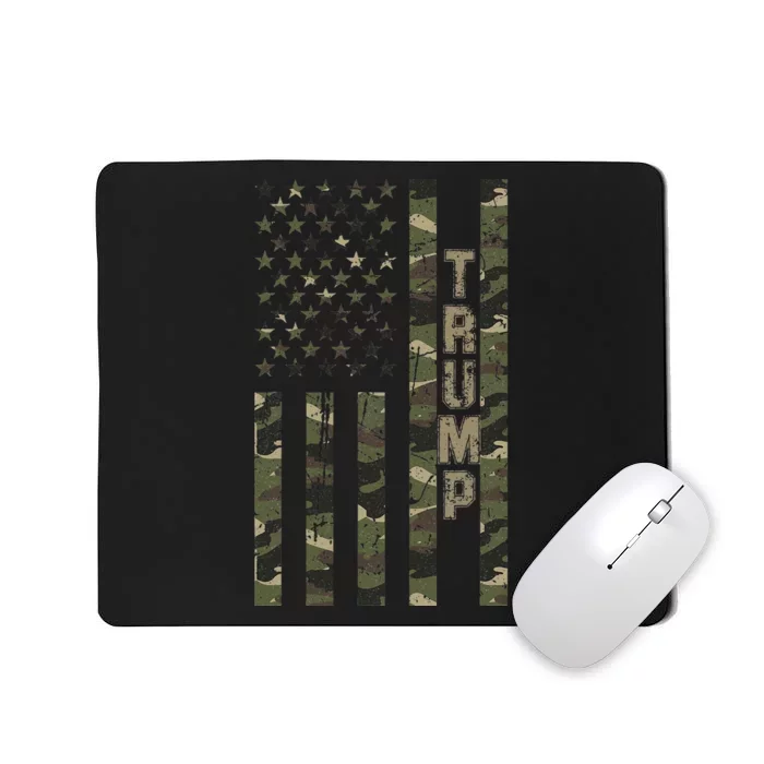 Trump United States Distressed Camo Us Flag Mousepad