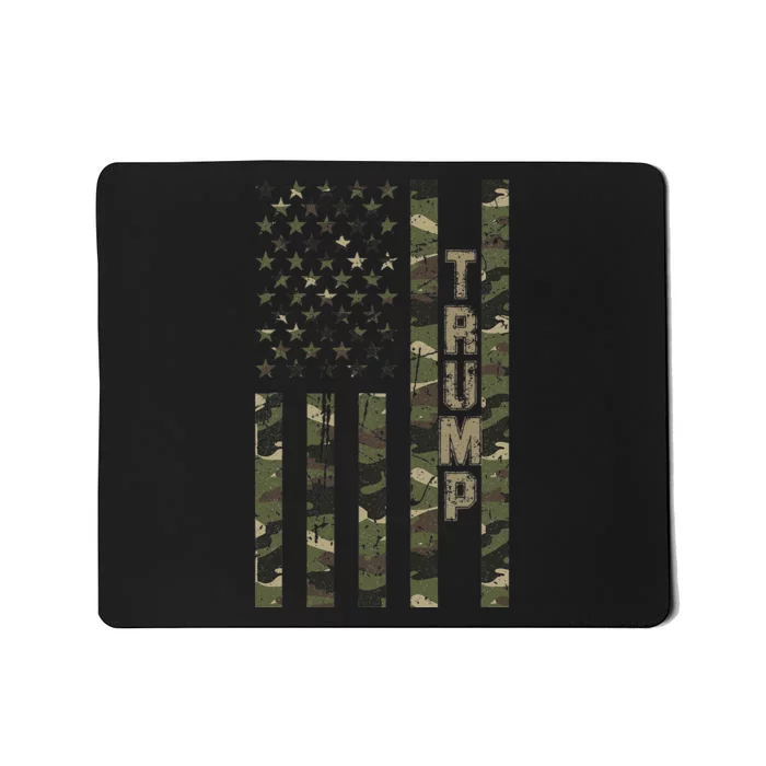 Trump United States Distressed Camo Us Flag Mousepad