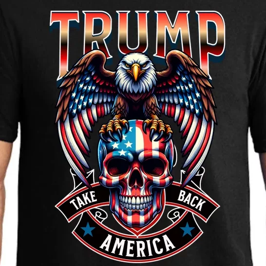 Trump Usa Skull Eagle Take America Back Pajama Set