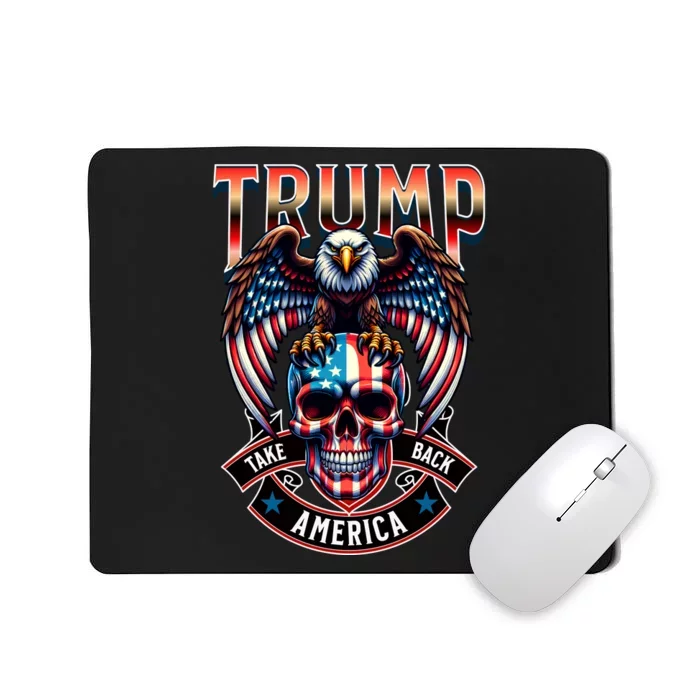 Trump Usa Skull Eagle Take America Back Mousepad