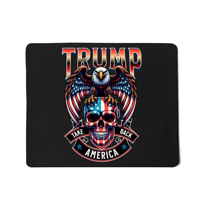 Trump Usa Skull Eagle Take America Back Mousepad