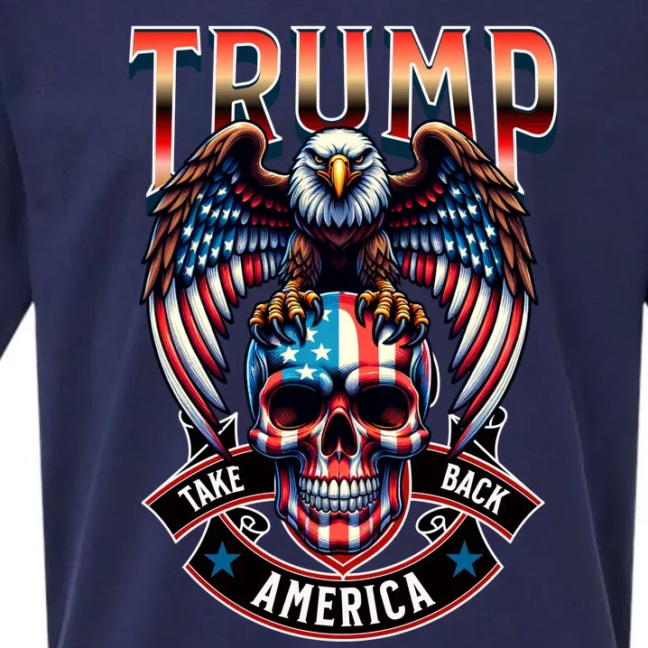 Trump Usa Skull Eagle Take America Back Sueded Cloud Jersey T-Shirt