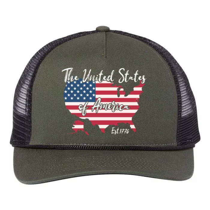 The United States Of America 1776 Retro Rope Trucker Hat Cap