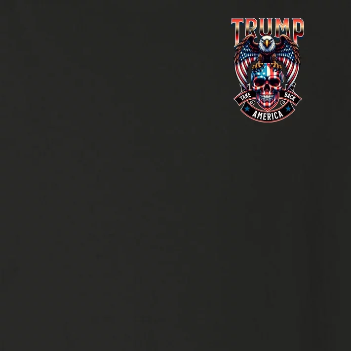 Trump Usa Skull Eagle Front And Back Logo Front & Back Toddler Long Sleeve Shirt