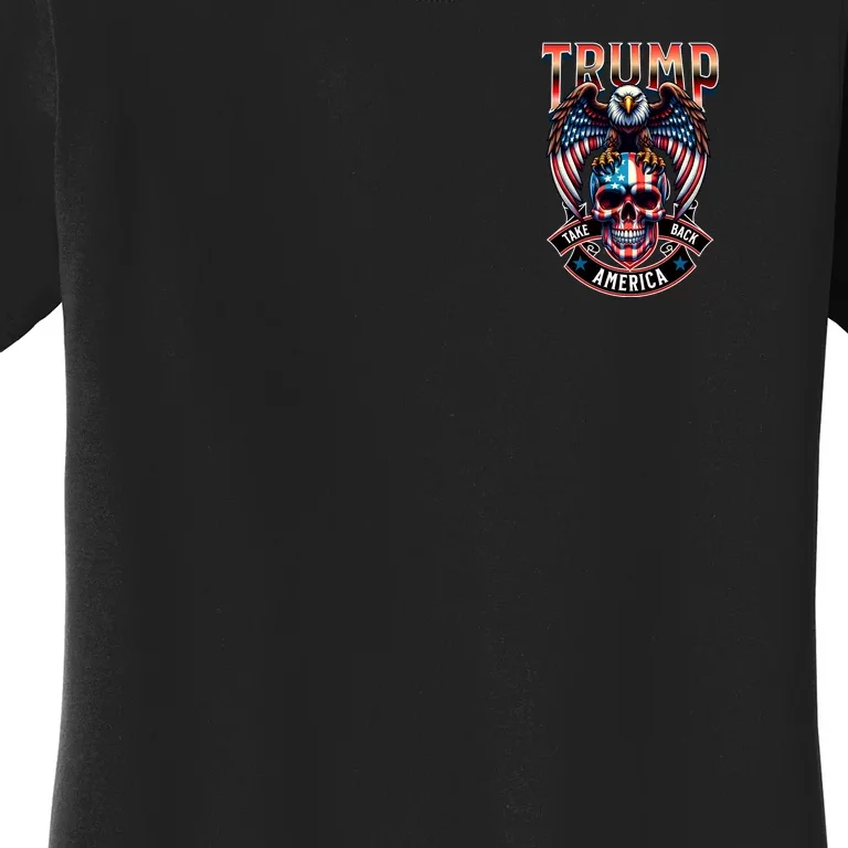 Trump Usa Skull Eagle Front And Back Logo Front & Back Women's T-Shirt