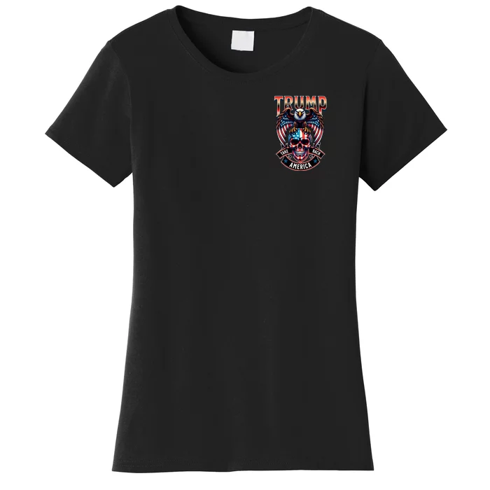 Trump Usa Skull Eagle Front And Back Logo Front & Back Women's T-Shirt