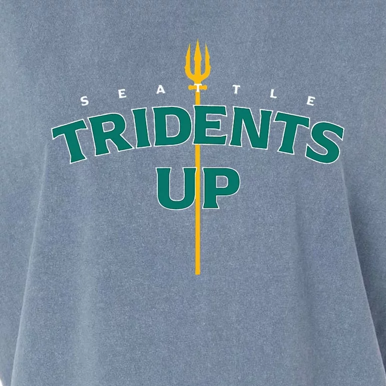 Tridents Up Seattle Baseball Garment-Dyed Women's Muscle Tee