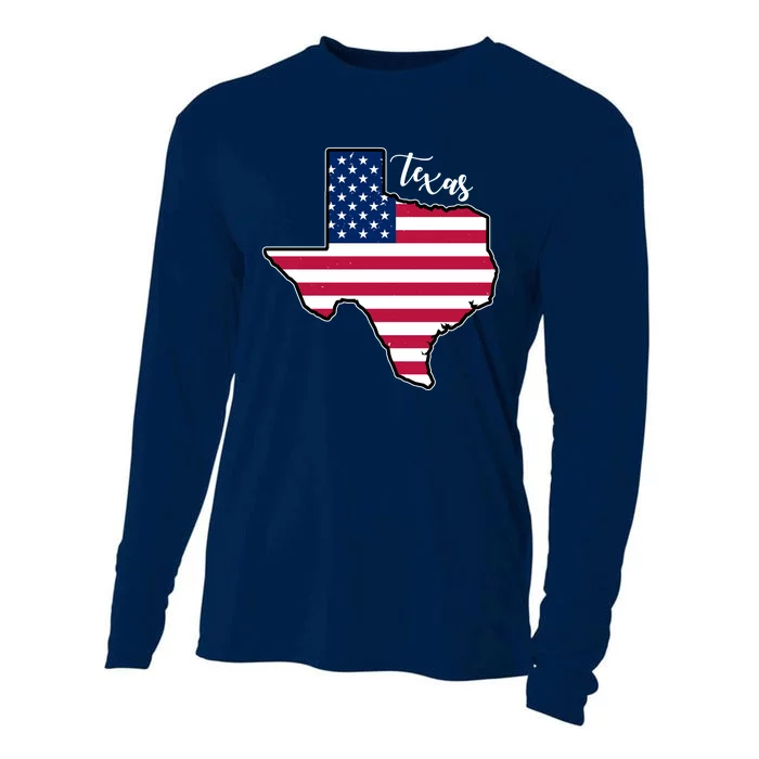 Texas United States Map Cooling Performance Long Sleeve Crew