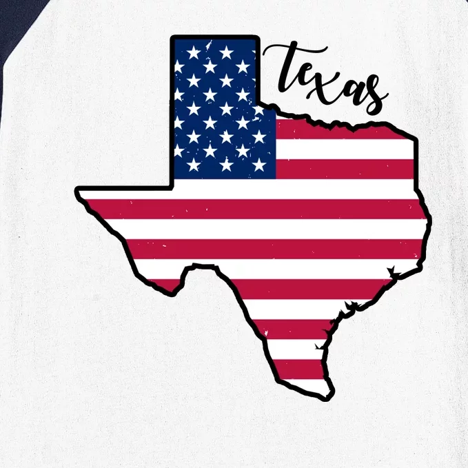 Texas United States Map Baseball Sleeve Shirt