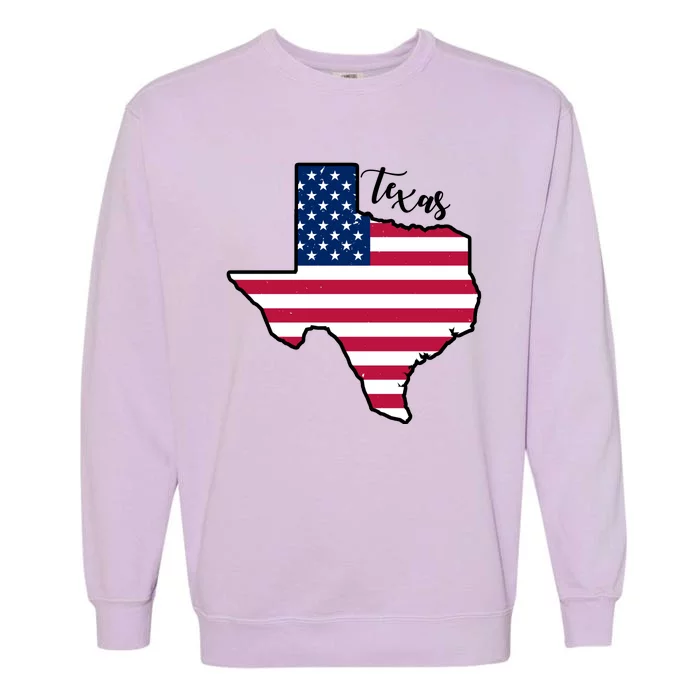 Texas United States Map Garment-Dyed Sweatshirt