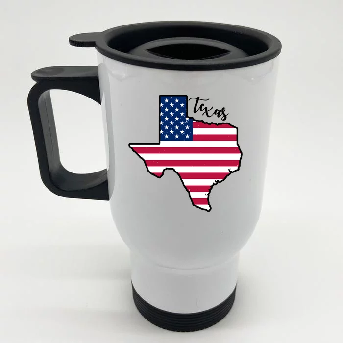 Texas United States Map Front & Back Stainless Steel Travel Mug