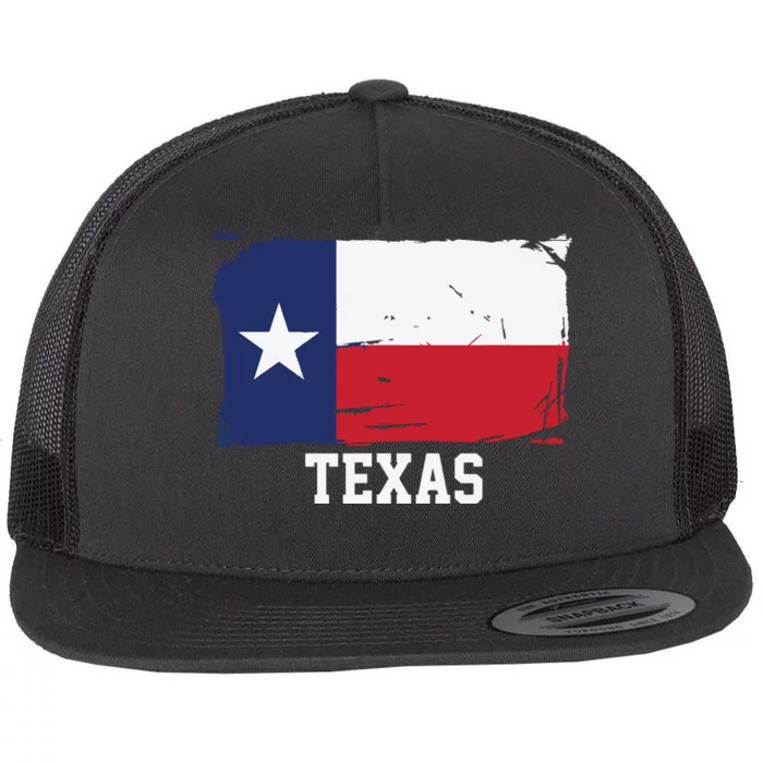 Texas United States Vintage Distressed Flag Flat Bill Trucker Hat