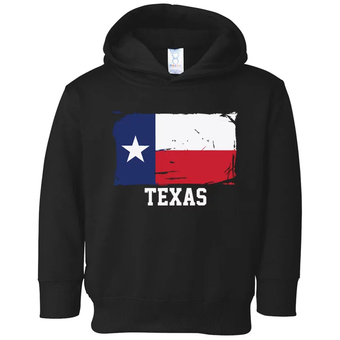 Texas United States Vintage Distressed Flag Toddler Hoodie