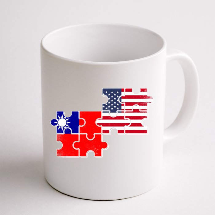 Taiwan Usa Taiwanese American Flag Gift Front & Back Coffee Mug