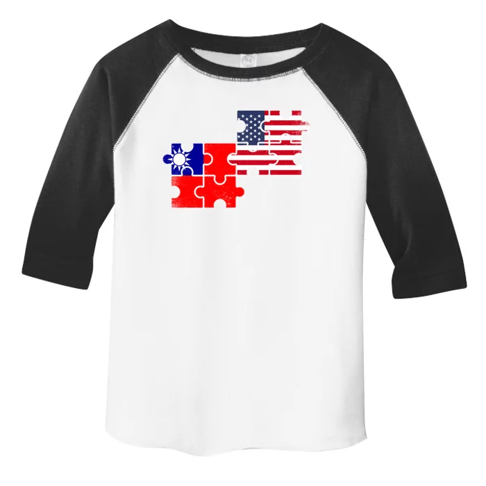 Taiwan Usa Taiwanese American Flag Gift Toddler Fine Jersey T-Shirt