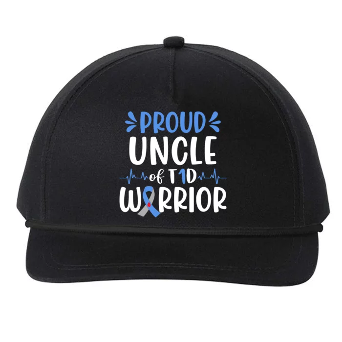 T1D Uncle Type 1 Diabetes Awareness Gift Snapback Five-Panel Rope Hat