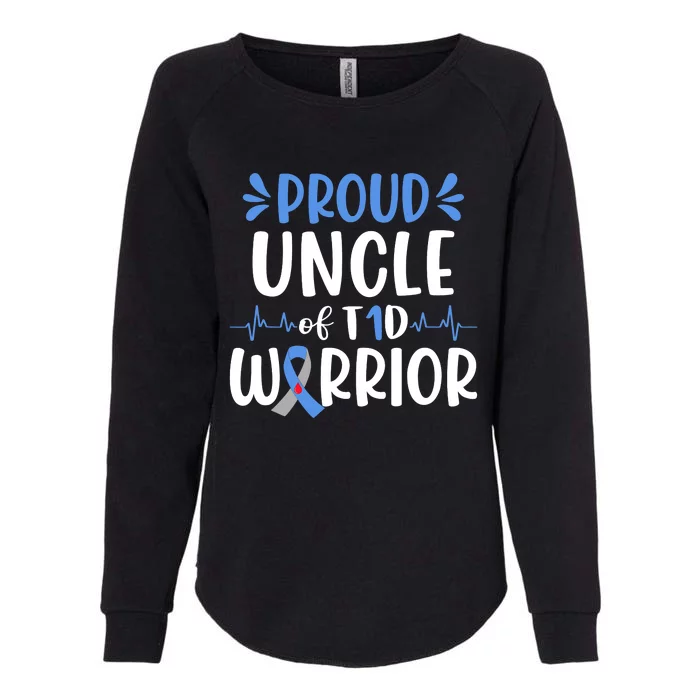 T1D Uncle Type 1 Diabetes Awareness Gift Womens California Wash Sweatshirt