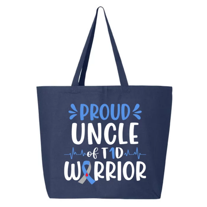 T1D Uncle Type 1 Diabetes Awareness Gift 25L Jumbo Tote