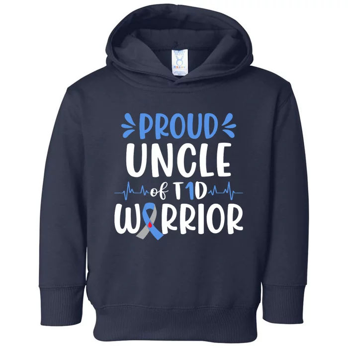 T1D Uncle Type 1 Diabetes Awareness Gift Toddler Hoodie