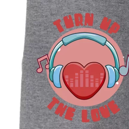 Turn Up The Love Valentine's Day Gift Doggie 3-End Fleece Hoodie