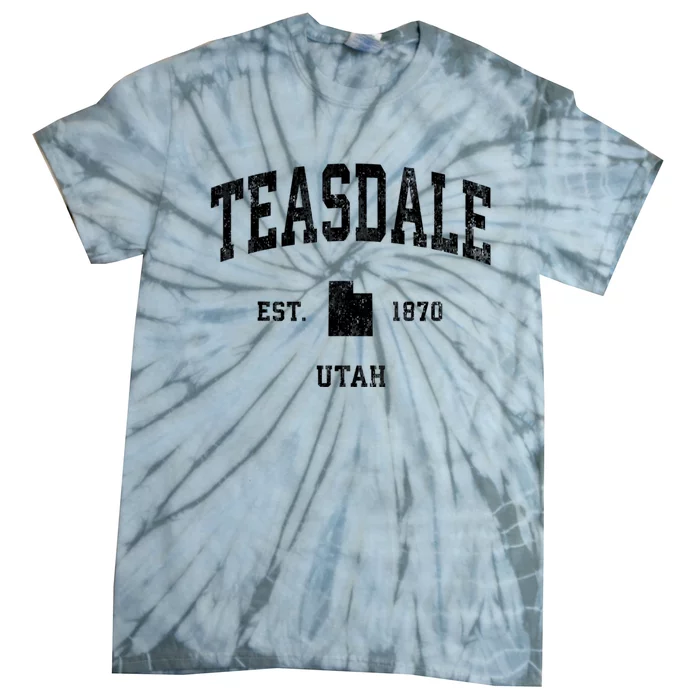 Teasdale Utah Ut Vintage Athletic Sports Tie-Dye T-Shirt