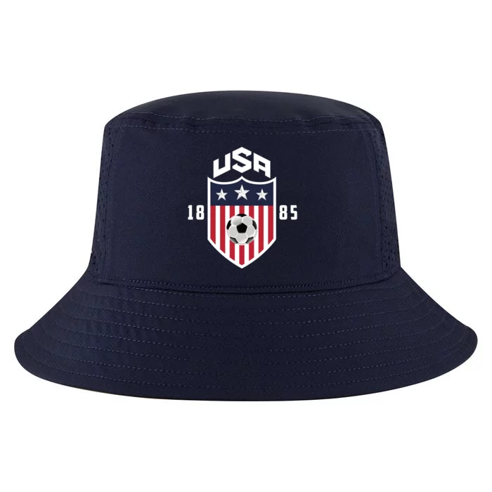 USA Soccer Team 1885 American US Soccer Team Fan Cool Comfort Performance Bucket Hat