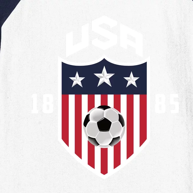 USA Soccer Team 1885 American US Soccer Team Fan Baseball Sleeve Shirt