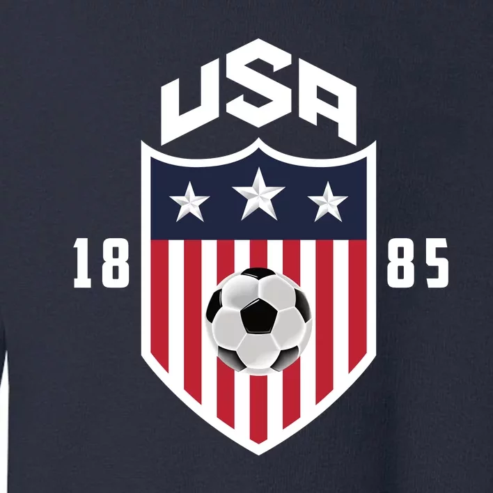 USA Soccer Team 1885 American US Soccer Team Fan Toddler Sweatshirt