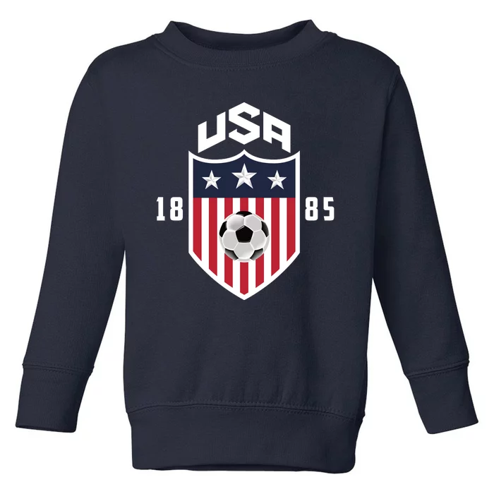 USA Soccer Team 1885 American US Soccer Team Fan Toddler Sweatshirt